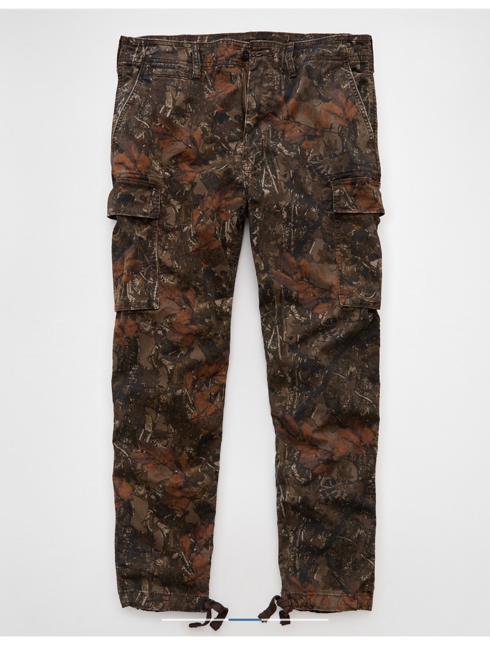 American Eagle Outfitters Men's Cargo Pants — Brown & Green Leaf Camo